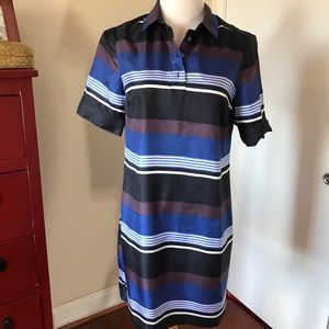 NWT 100% Silk Banana Republic Striped Dress